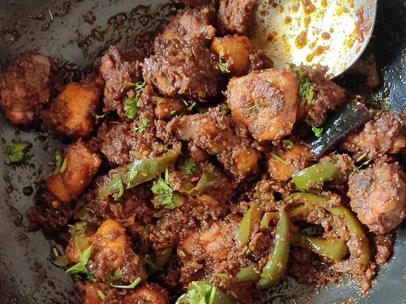 Black Sesame Chicken - Traditional Indian Dish